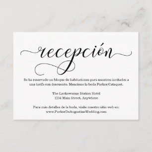 Spanish Reception Information Enclosure Card