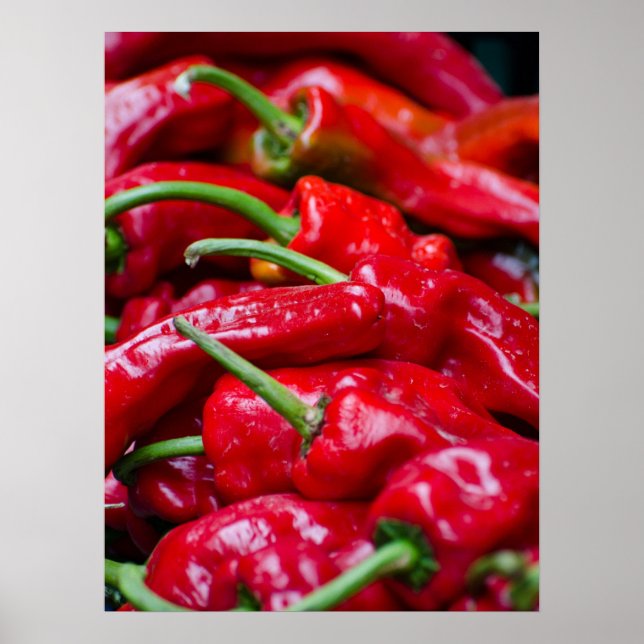 Spanish red Peppers Poster (Front)