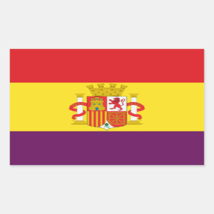Spanish Republican Flag - Bandera República Espa Rectangular Sticker