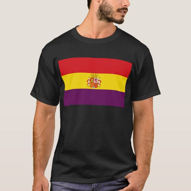 Spanish Republican Flag - Bandera República España T-Shirt (Front)