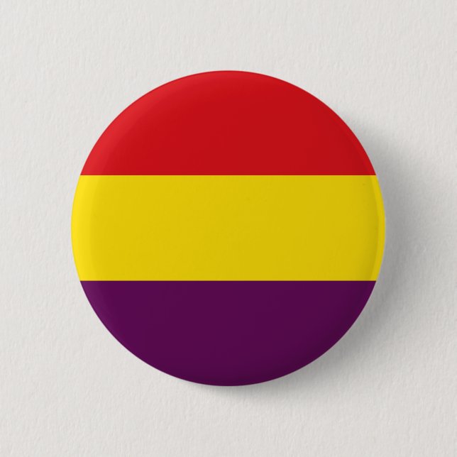 Spanish Republican Flag República Española Button (Front)