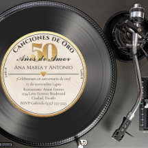 Spanish Retro Vinyl Record 50th Anniversary