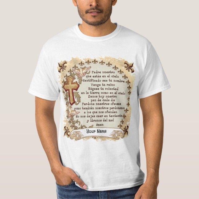 Spanish Revised Lords Prayer  T-Shirt (Front)