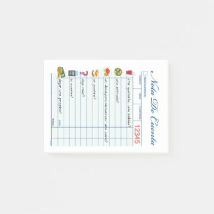 Spanish Role-Play Restaurant Check Post-it Notes