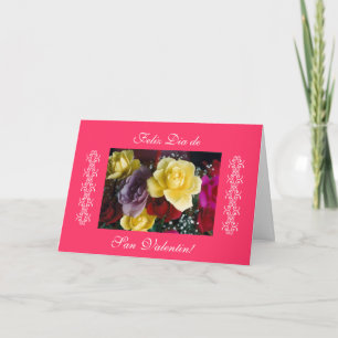 Spanish: rosas para San Valentin / Valentine's day Holiday Card