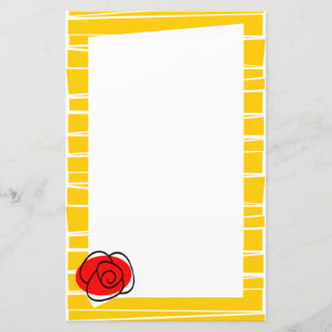 Spanish Rose Border Stripe paper 5.5x 8.5