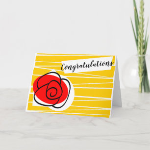 Spanish Rose Congratulations Text landscape Card