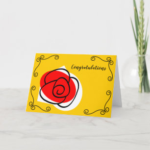 Spanish Rose Corners Congratulations landscape Card