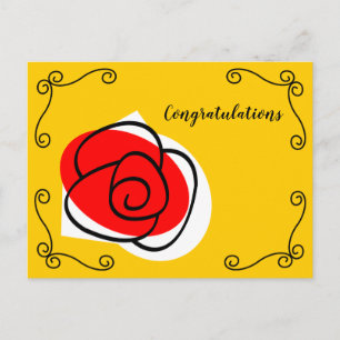 Spanish Rose Corners Congratulations Postcard