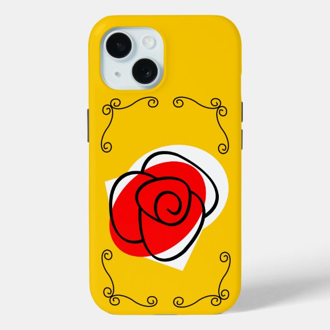 Spanish Rose Corners iPhone case (Back)