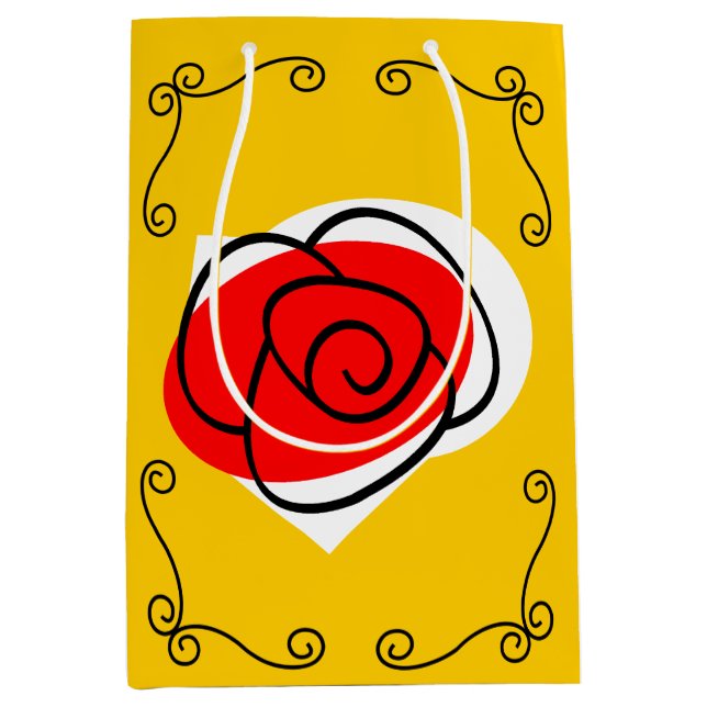 Spanish Rose Corners medium Gift Bag (Front)