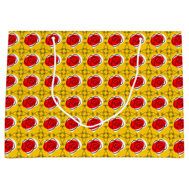 Spanish Rose Corners Multi large Gift Bag (Front)