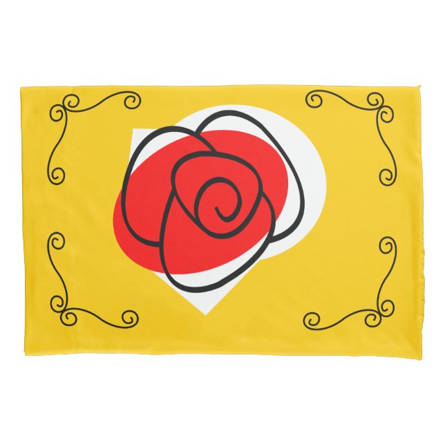 Spanish Rose Corners pillowcase single (Front)