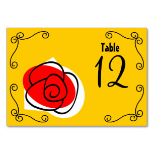 Spanish Rose Corners table card landscape