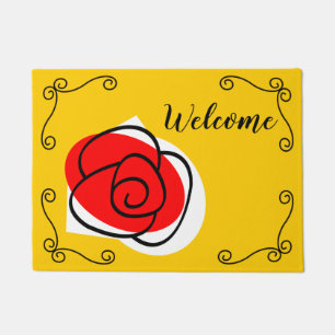 Spanish Rose Corners Welcome doormat