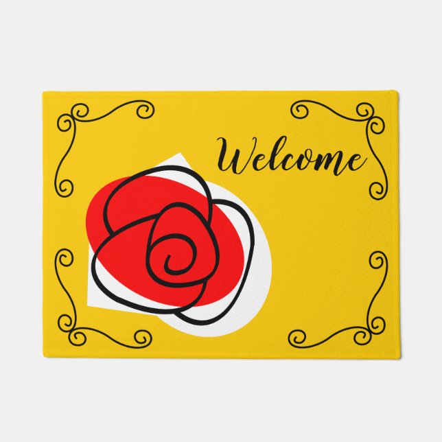 Spanish Rose Corners Welcome doormat (Front)
