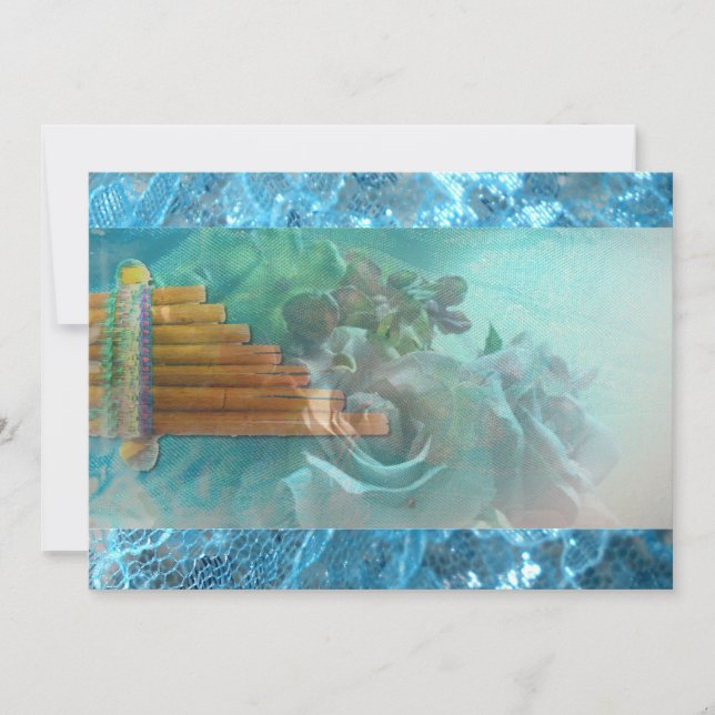 Spanish Rose Native Aztec Peru quinceanera invite (Front)