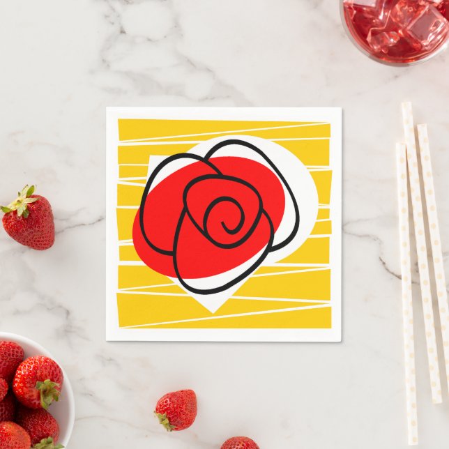 Spanish Rose paper napkin (Insitu)