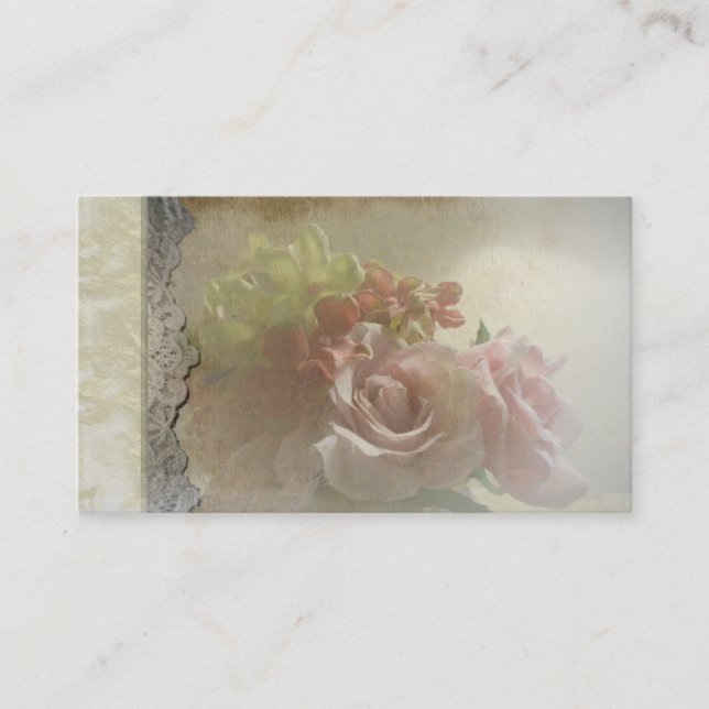 Spanish Rose quinceanera invite Business Cards (Front)