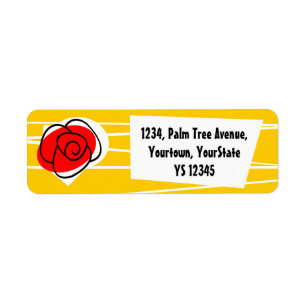 Spanish Rose return address label