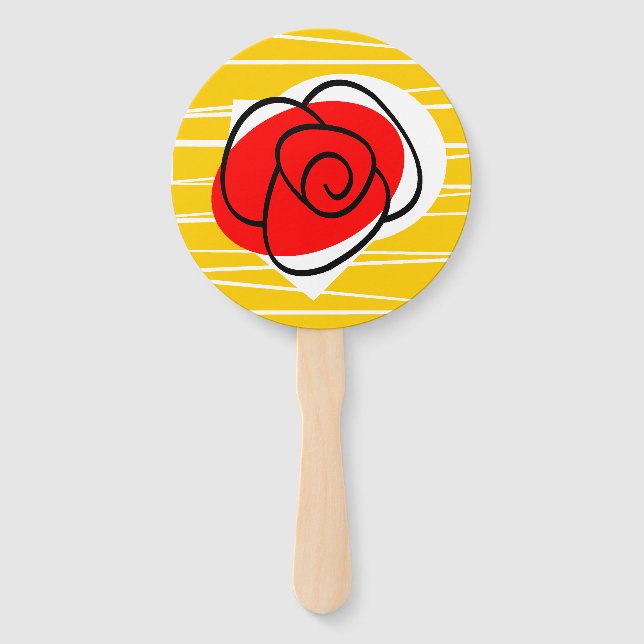 Spanish Rose round fan (Front)