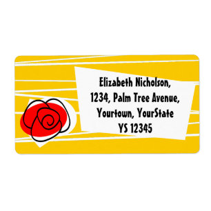 Spanish Rose shipping label
