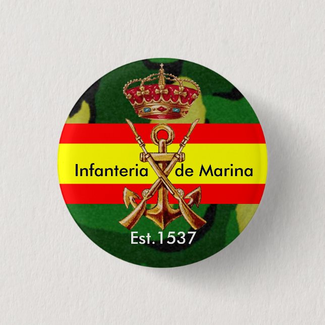 Spanish Royal Marines 3 Cm Round Badge (Front)