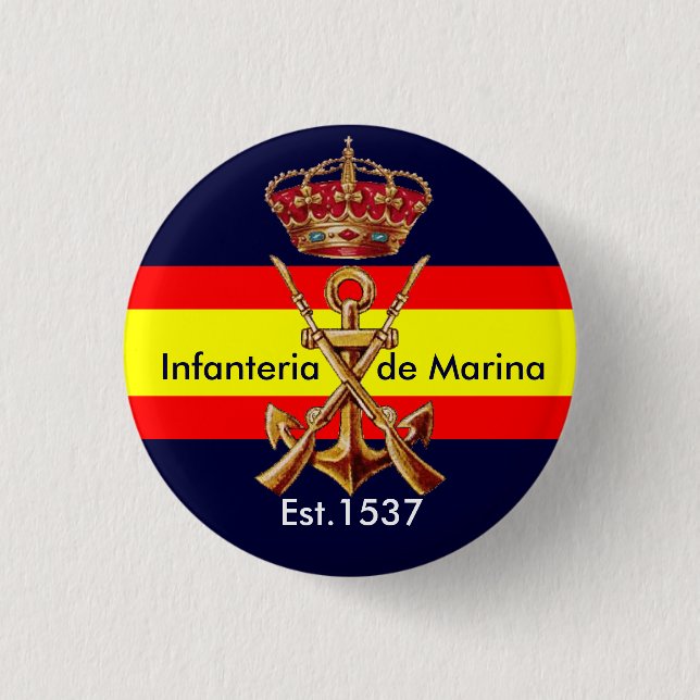 Spanish Royal Marines 3 Cm Round Badge (Front)