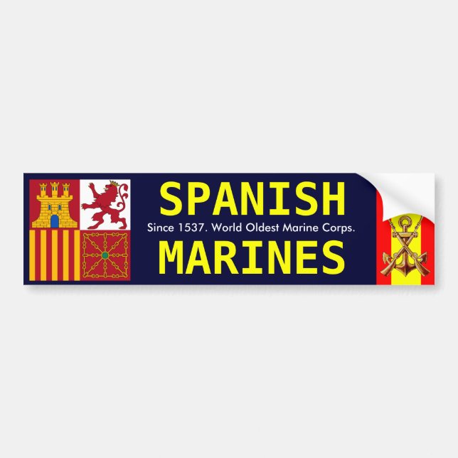 SPANISH ROYAL MARINES BUMPER STICKER (Front)