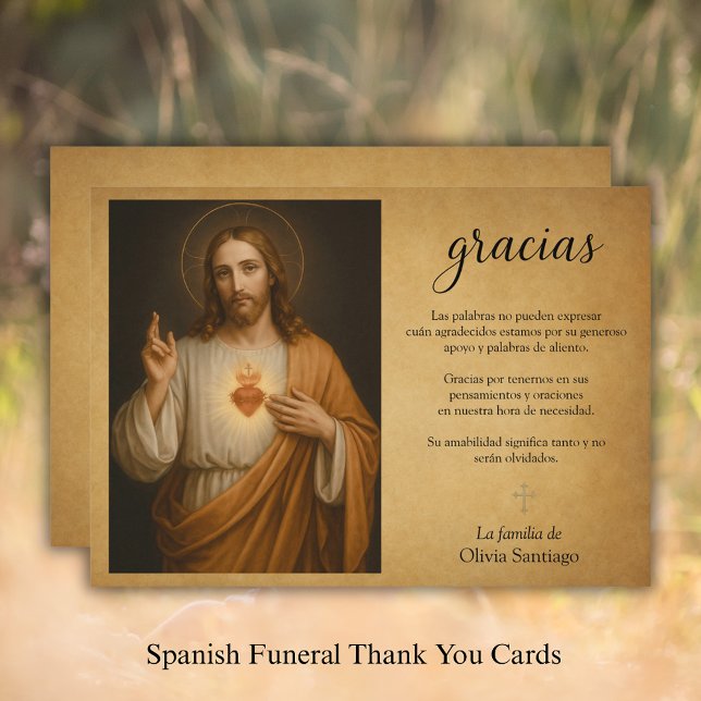 Spanish Sacred Heart Funeral Thank You (Creator Uploaded)
