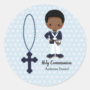 Spanish Sailor First Communion boy Classic Round Sticker