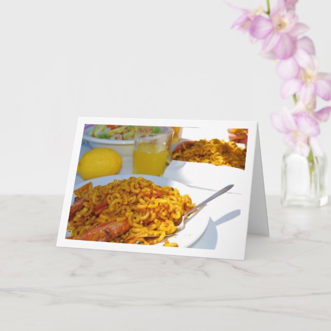 Spanish Seafood Cuisine Card (Orchid)
