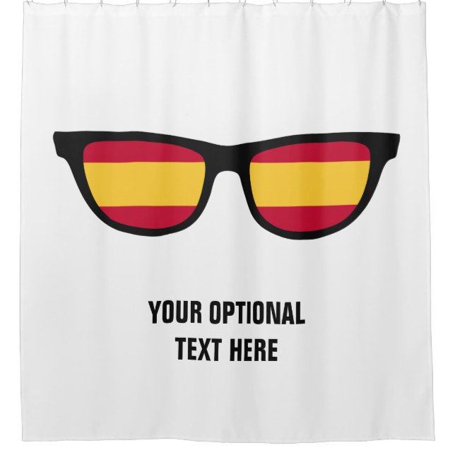 Spanish Shades custom shower curtain (Front)