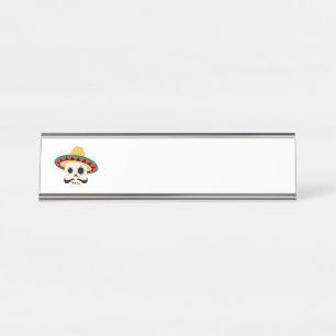Spanish Skull Desk Name Plate