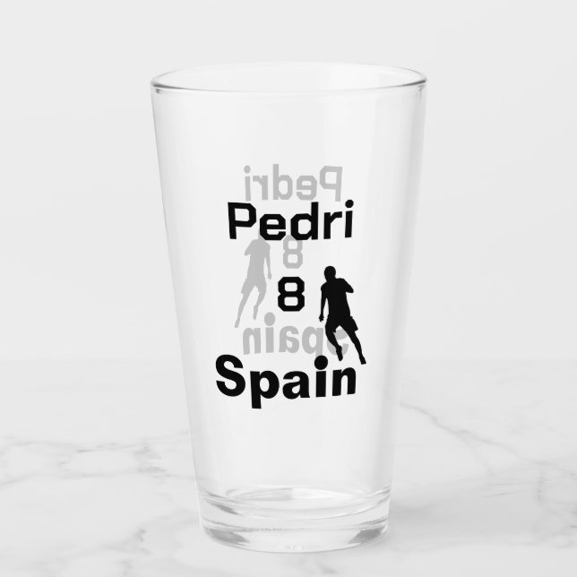 Spanish Soccer, customisable Glass (Front)
