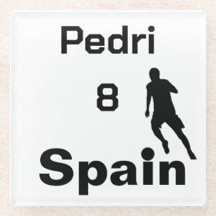 Spanish Soccer, customisable Glass Coaster
