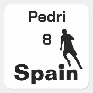 Spanish Soccer, customisable Square Sticker