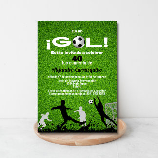Spanish Soccer Men's Birthday Party Any Age Invitation