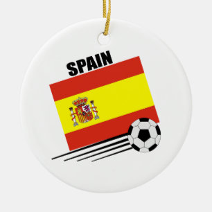 Spanish Soccer Team Ceramic Tree Decoration