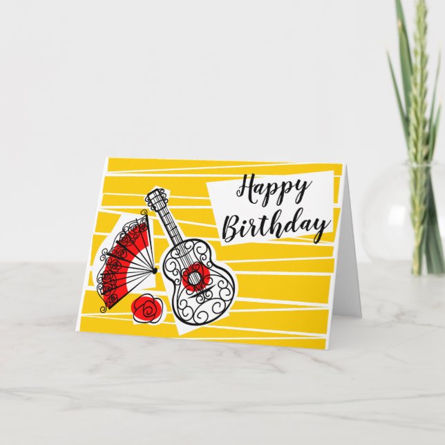 Spanish Souvenirs Birthday landscape Card (Front)