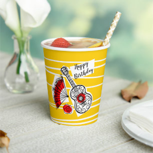 Spanish Souvenirs Birthday Paper Cups