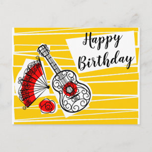 Spanish Souvenirs Birthday postcard landscape
