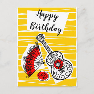 Spanish Souvenirs Birthday vertical Postcard