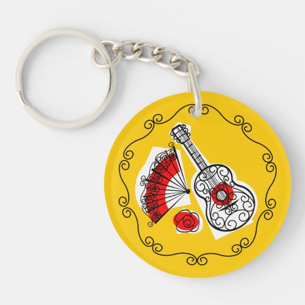 Spanish Acrylic Key Rings & Keychains Zazzle UK
