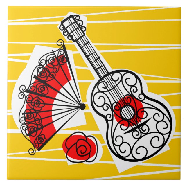 Spanish Souvenirs ceramic tile (Front)