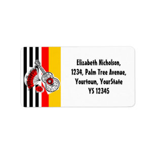 Spanish Souvenirs Classic Stripe address label
