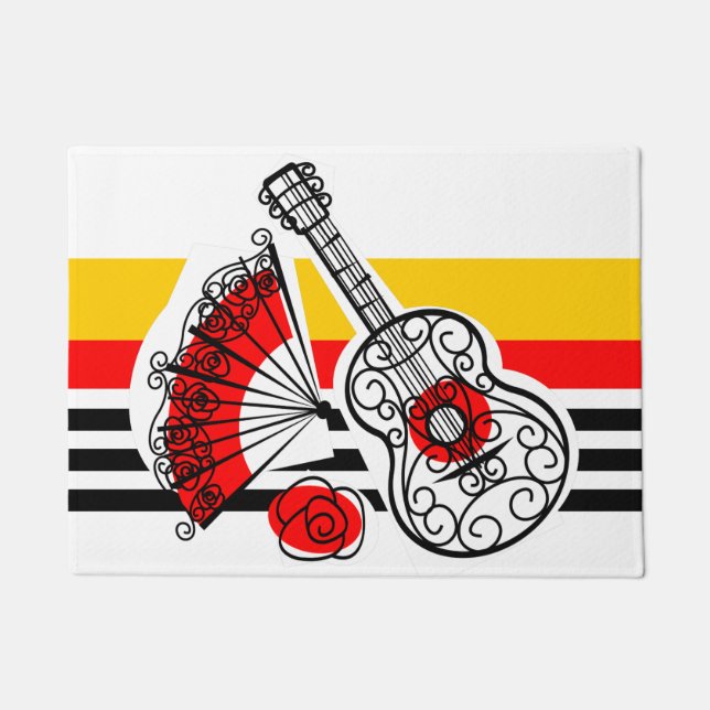 Spanish Souvenirs Classic Stripe doormat (Front)