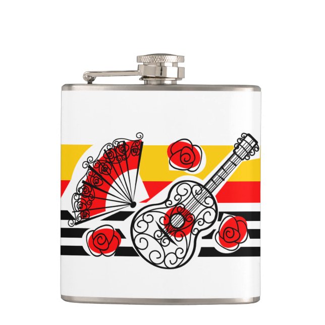Spanish Souvenirs Classic Stripe flask (Front)