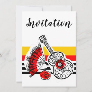 Spanish Souvenirs Classic Stripe Invitation v