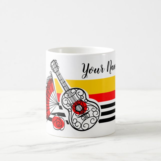 Spanish Souvenirs Classic Stripe Name mug (Center)